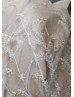 Beaded Tulle Luxury Wedding Dress With Detachable Train